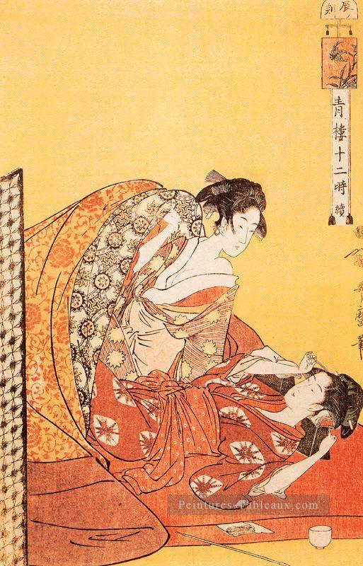 l’heure du Dragon 1 Kitagawa Utamaro ukiyo e Bijin GA Peintures à l'huile